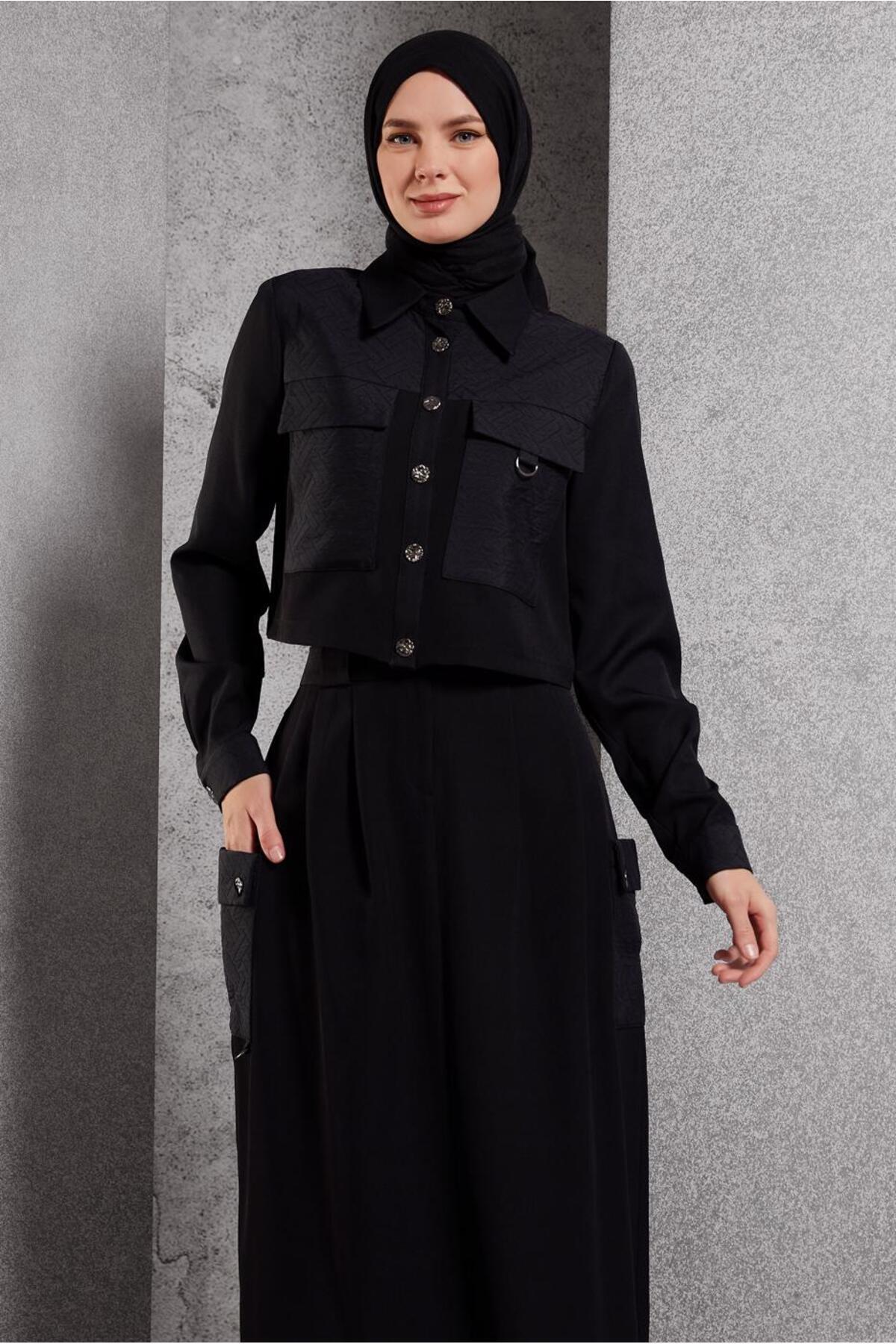 آلوینا ست یقه پیراهن با دامن ۴۵۱۴۱