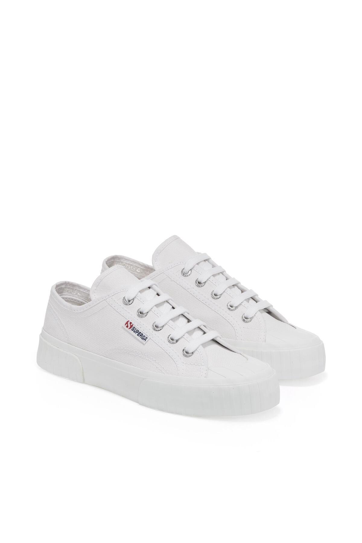 Superga  2630 Stripe Unisex Beyaz Bileksiz Sneaker - Görsel 5