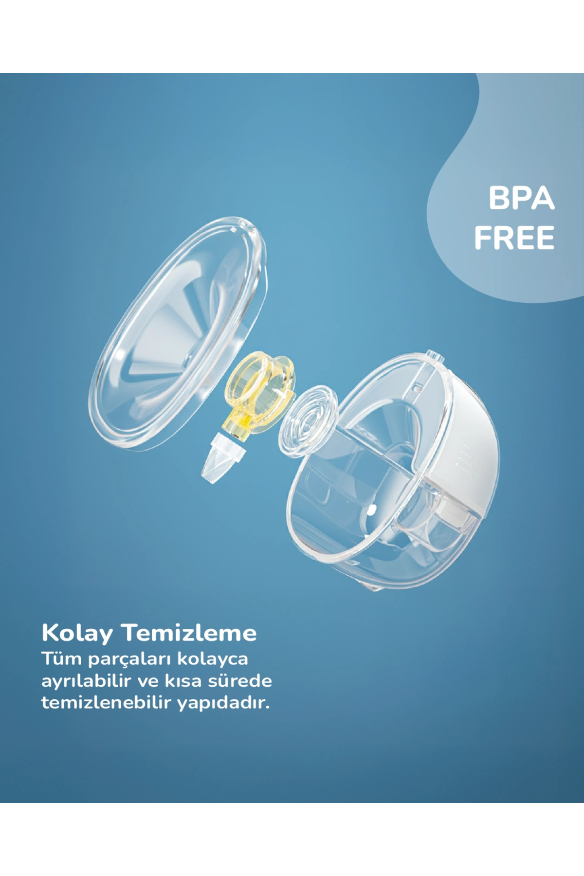 Babyjem Yeni Nesil Ultra Vakumlu Giyilebilir Göğüs Pompası fotoğrafı 3 (önizleme)