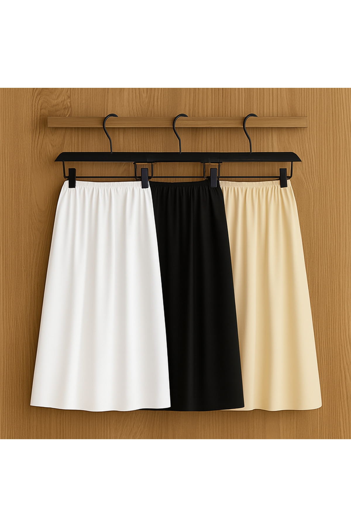 Lesa Wear  3 Adet Uzun Etek Astarı, Jupon Etek Astarı, İçlik Etek Astarı, Etek Altı Astarış, Kombinezon - Görsel 7