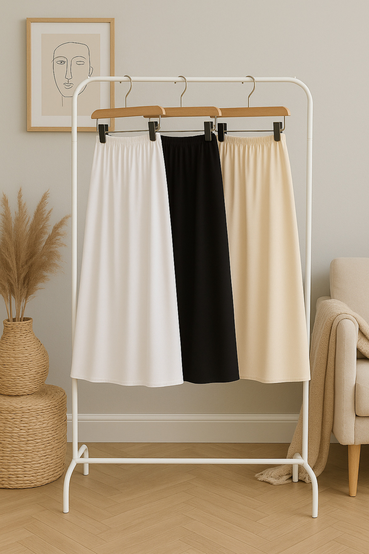 Lesa Wear  3 Adet Uzun Etek Astarı, Jupon Etek Astarı, İçlik Etek Astarı, Etek Altı Astarış, Kombinezon - Görsel 3