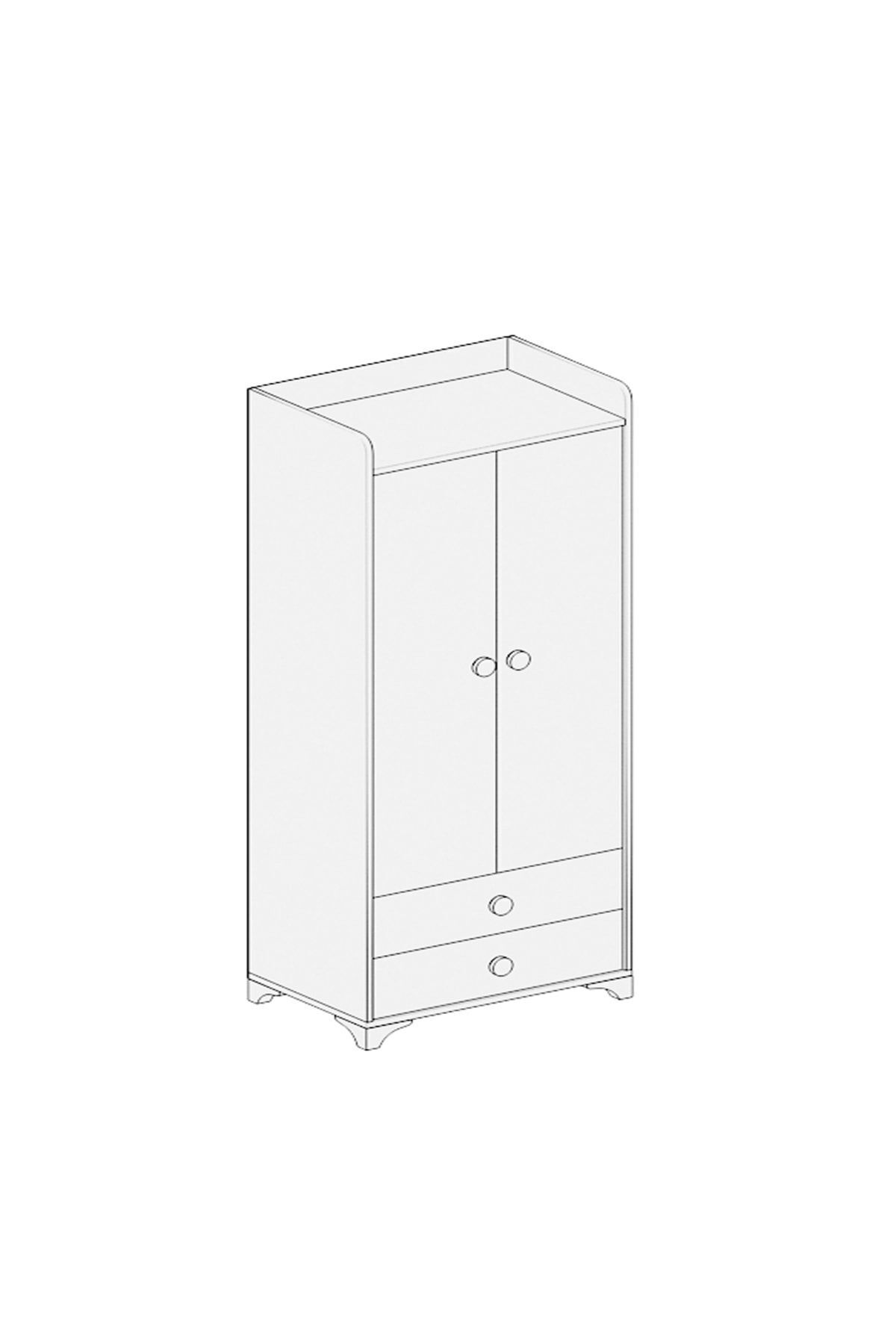 Patiko Furniture Patiko Bdlp 048 2 Kapılı Dolap fotoğrafı 3 (önizleme)