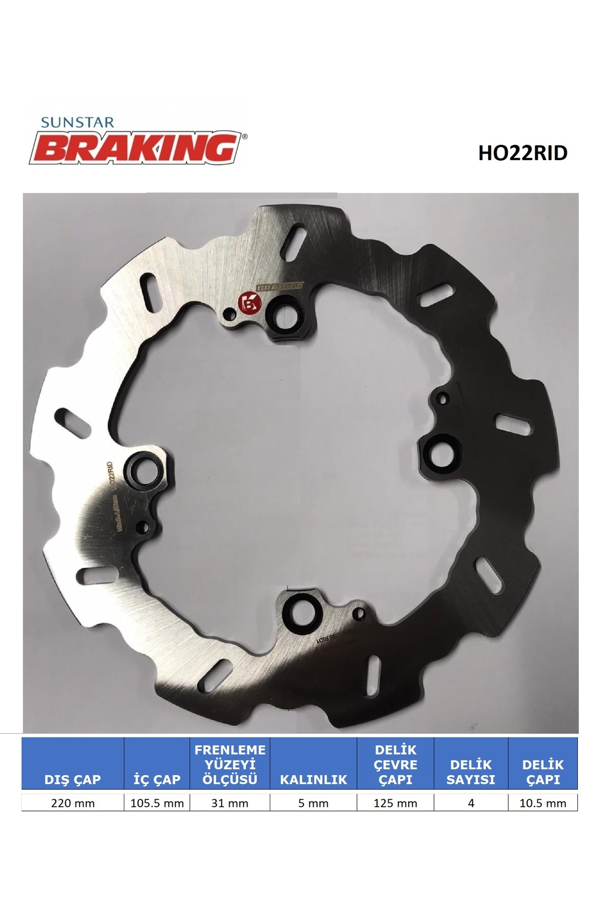 Braking DALGALI ARKA FREN DİSKİ - HONDA CB 250R (250 cc) (2018-2022) uyumlu