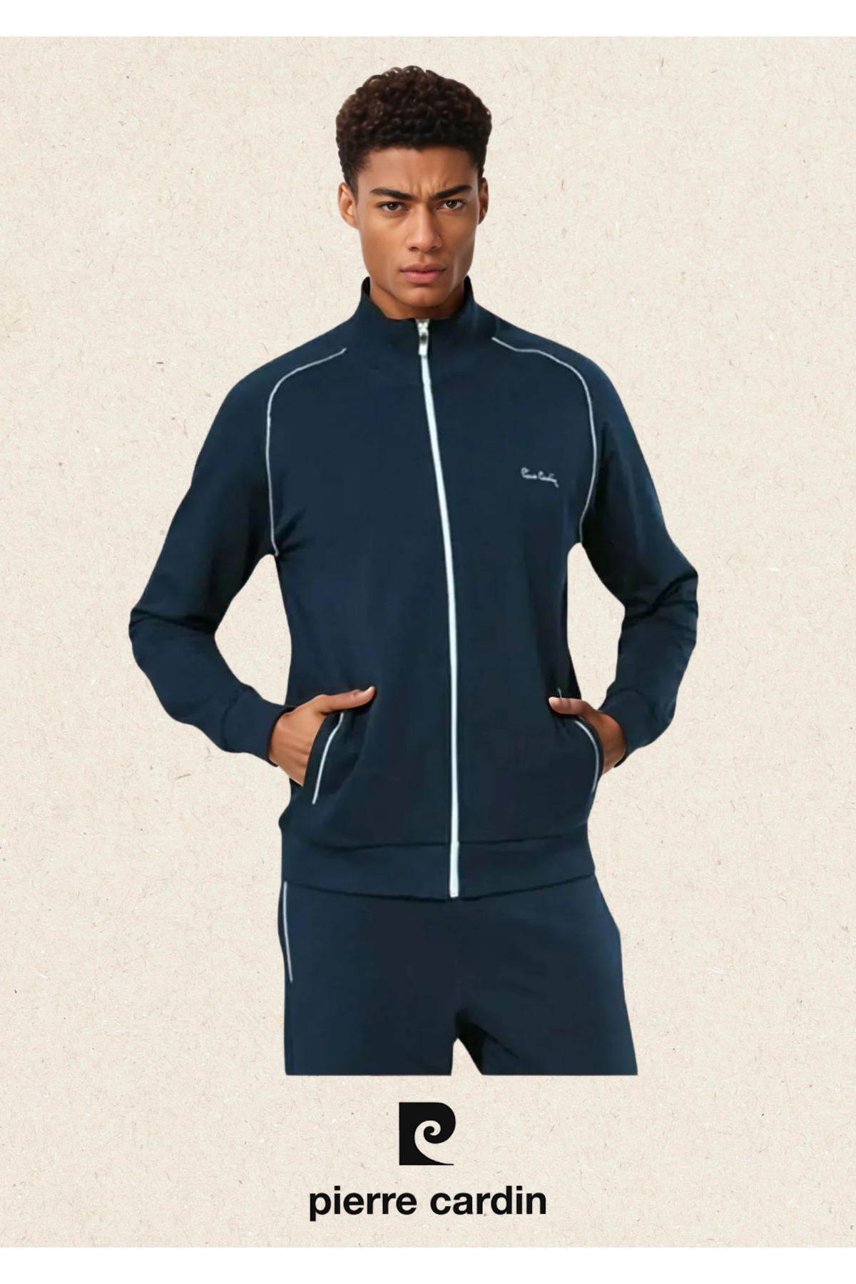 ست گرمکن ورزشی مردانه راسته فاق نرمال آستین بلند | پیر کاردین Pierre Cardin L1.PC.705.5.001 - تصویر 2