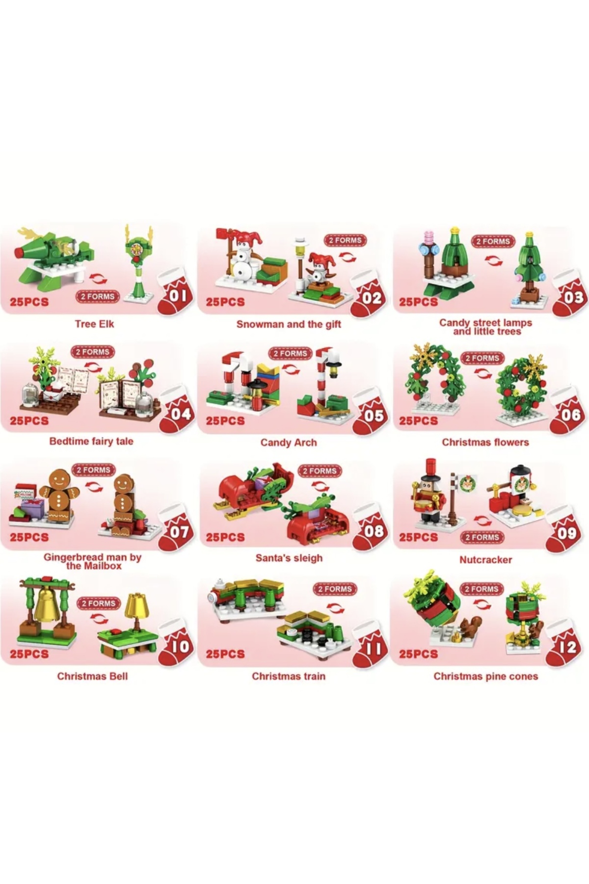 ۱۲ نوع مجموعه بلوک‌های ساختمانی کریسمس