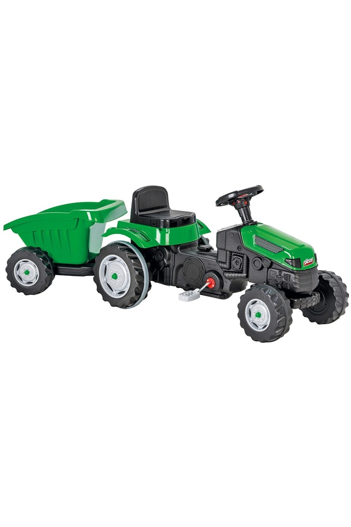 JollyMag Traktor s pedálmi a prívesom Pilsan Active s prívesom 07-316 zelený