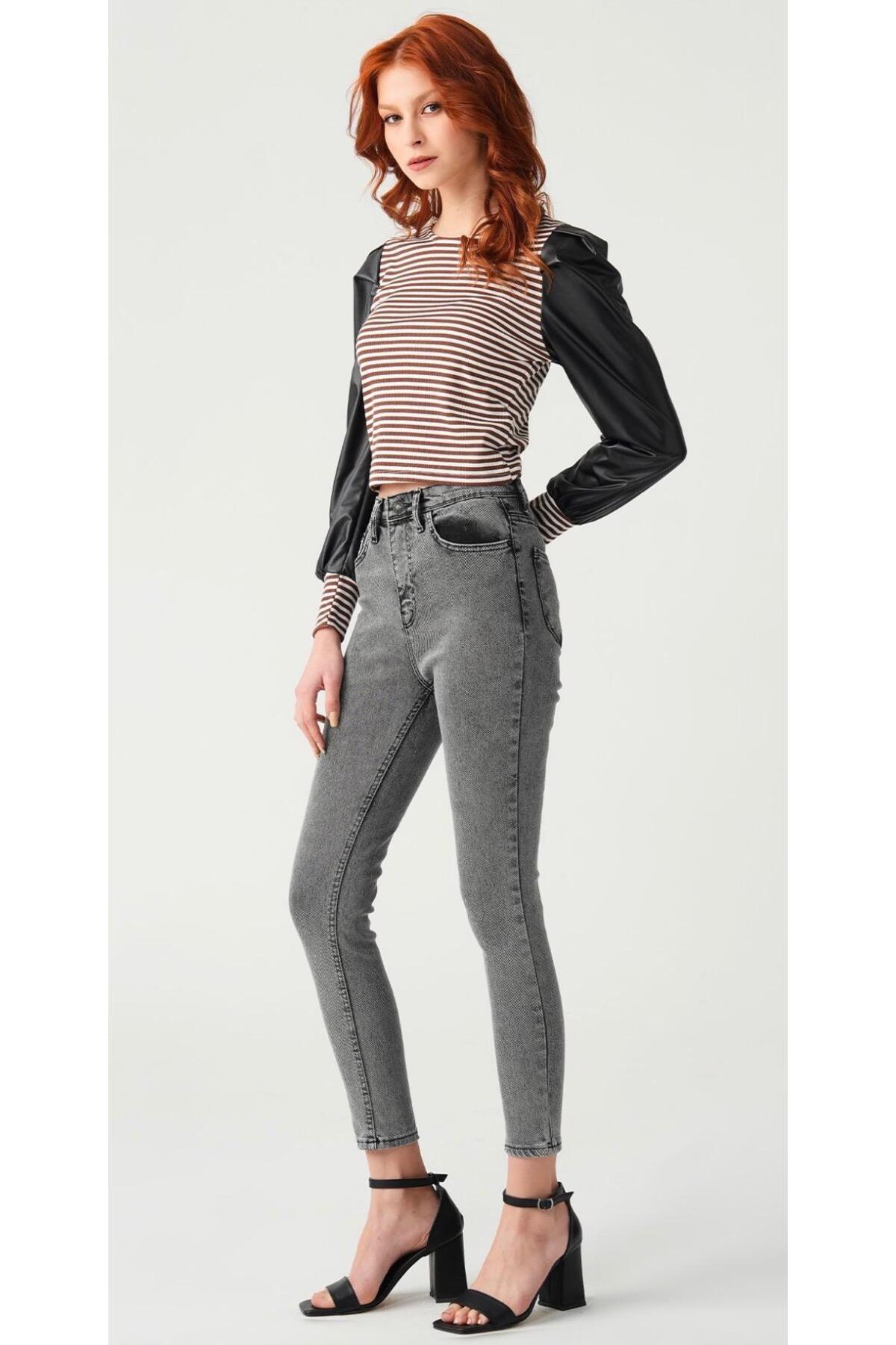 //NEW SEASON//HIGH WAIST//FILLER//LYCRA//SKINNY JEANS//WOMEN'S TROUSERS