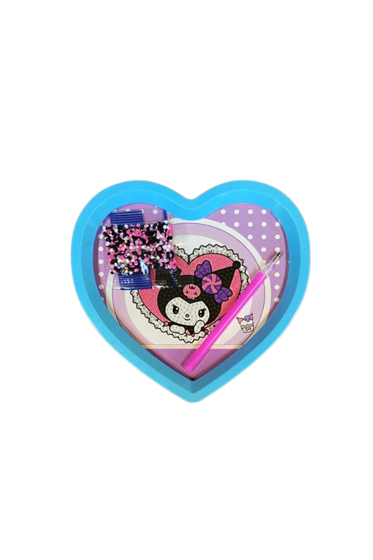 Dörtel Tedarik Kuromi, My Melody Kalpli Özel Tasarım Elmas Mozaik Boyama Seti Renkli Kendin Yap Mavi