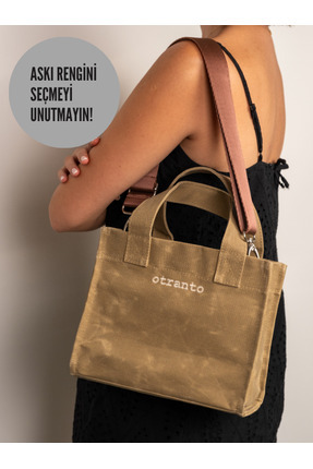 Otranto Company Sole Mumlu Kanvas Çanta - Çöl Kumu
