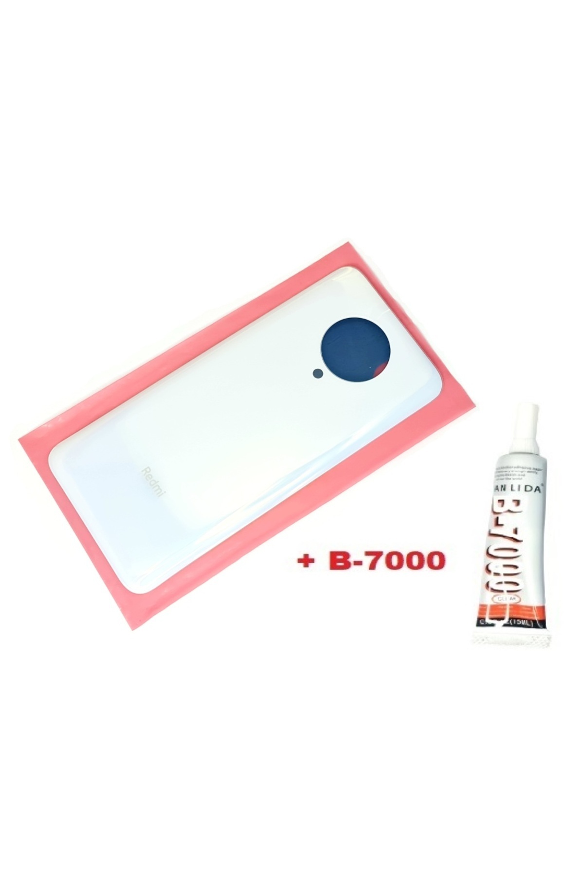 instatech Xiaomi POCO F2 Pro Arka Kapak Batarya Pil Kapağı (CAM+B 7000) BEYAZ