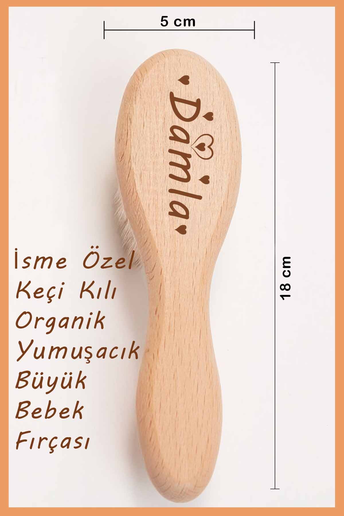 Sitilin Kız Bebek %100 Pamuk Baskılı İsimli Organik Yenidoğan Hastane Çıkışı İsme Özel Fırça Hediyelik Set fotoğrafı 2 (önizleme)