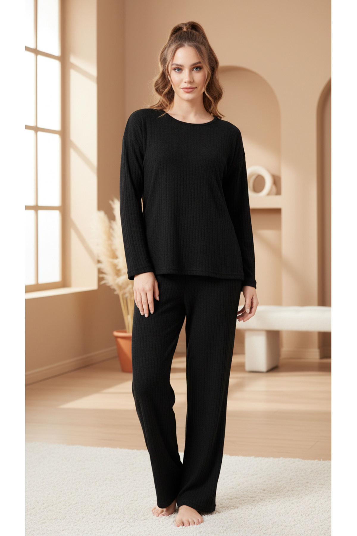 trendlina Πλεκτά Καμισόλα Διπλό Σετ