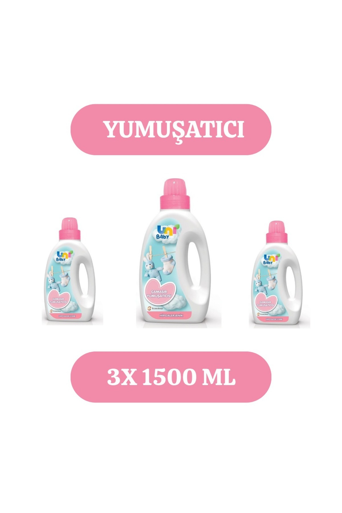 Uni Baby Bebek Çamaşır Yumuşatıcısı 3X 1500 ML