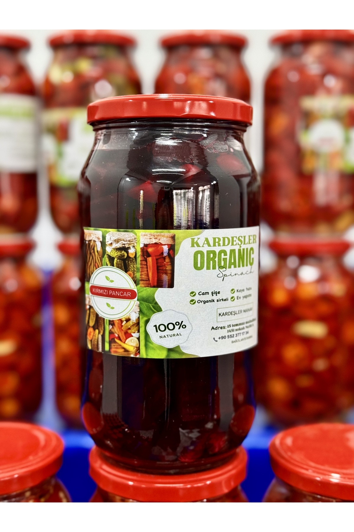 Kardeşler organik Ev yapımı kırmızı pancar turşusu 1420gr