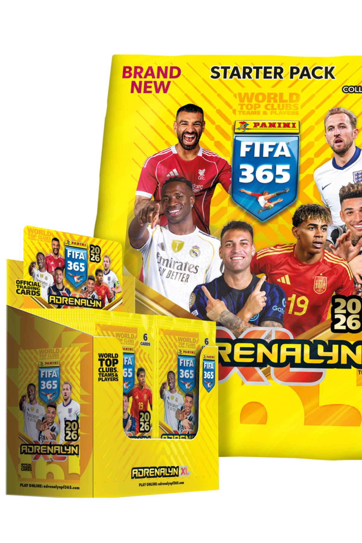 بستهٔ مگا استارتر کارتهای بازیکن فوتبال فیفا ۳۶۵ دارای مجوز تا سال ۲۰۲۶، مجموعهٔ جدید ۵۰ عددی (۵۰×۶=۳۰۰ کارت)