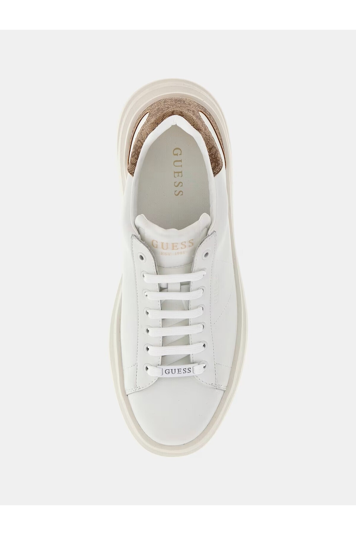Elba Erkek Siyah Deri Sneaker Logolu Ayakkabı FMPVIBLEA12-26k — سفید — تصویر 4 از 5