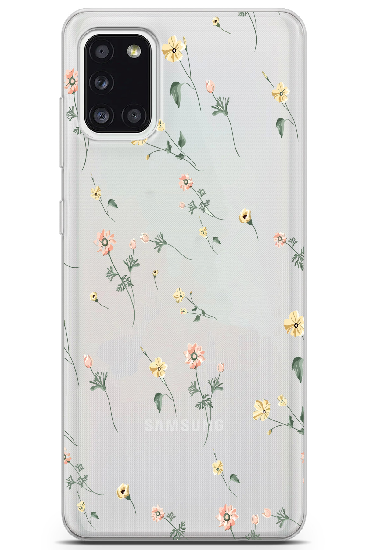 Samsung Galaxy A31 Compatible Printed Soft Silicone Transparent Phone Case