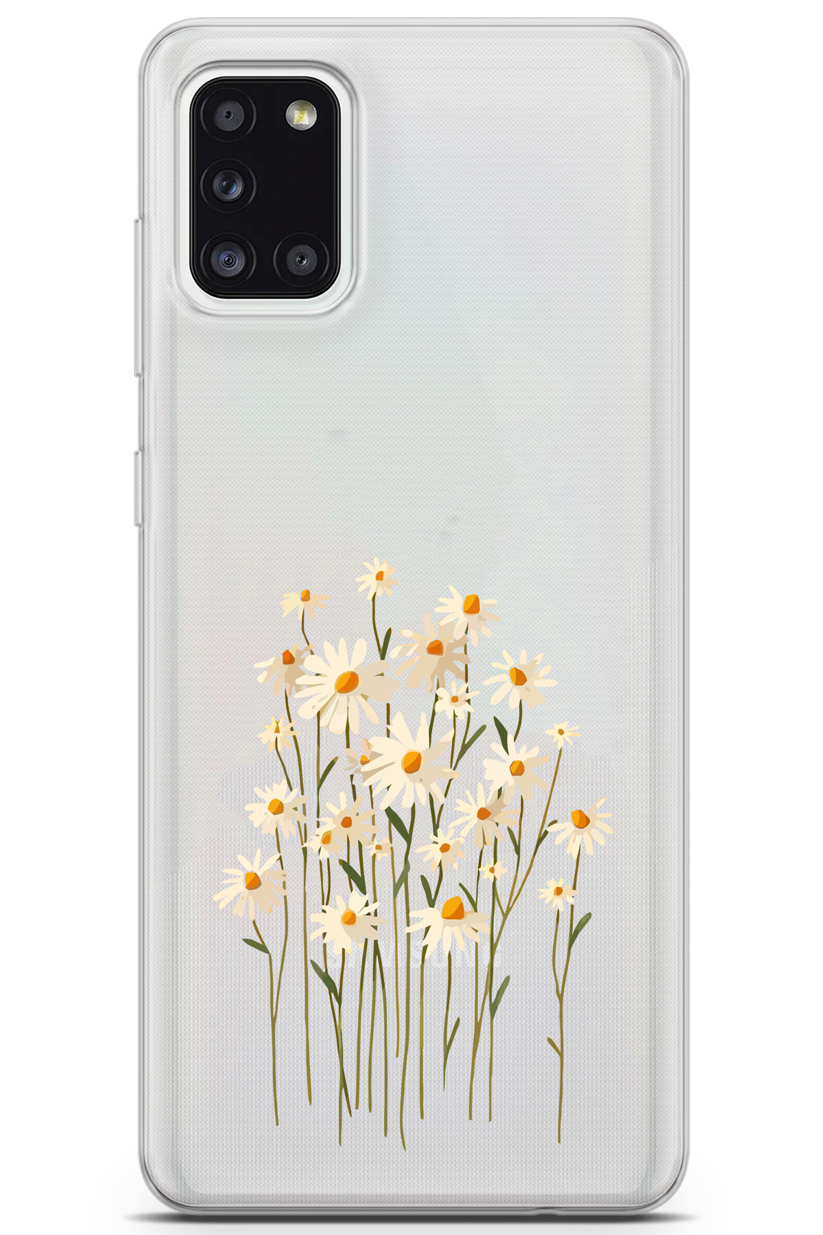 Samsung Galaxy A31 Compatible Printed Soft Silicone Transparent Phone Case