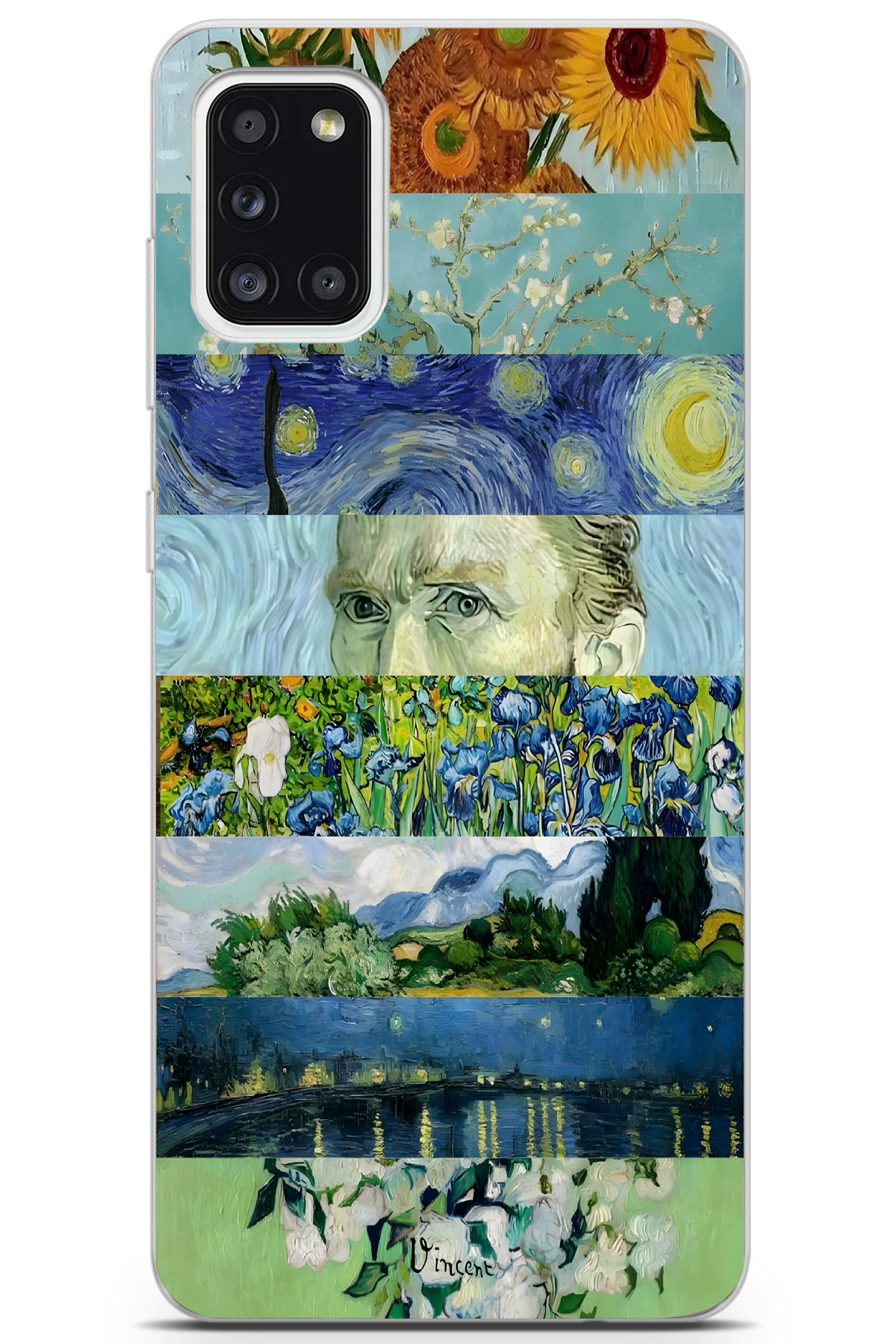 Samsung Galaxy A31 Compatible Printed Soft Silicone Transparent Phone Case