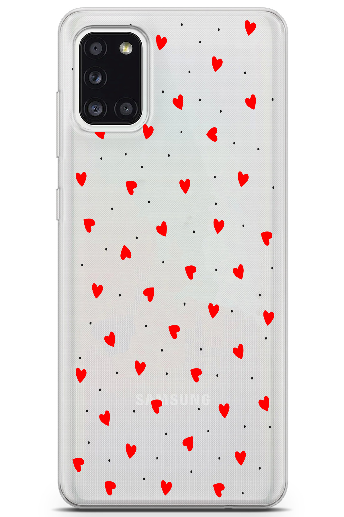 Samsung Galaxy A31 Compatible Printed Soft Silicone Transparent Phone Case