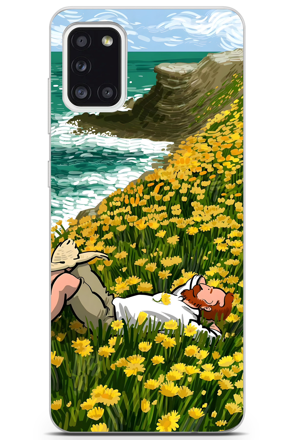 Samsung Galaxy A31 Compatible Printed Soft Silicone Transparent Phone Case