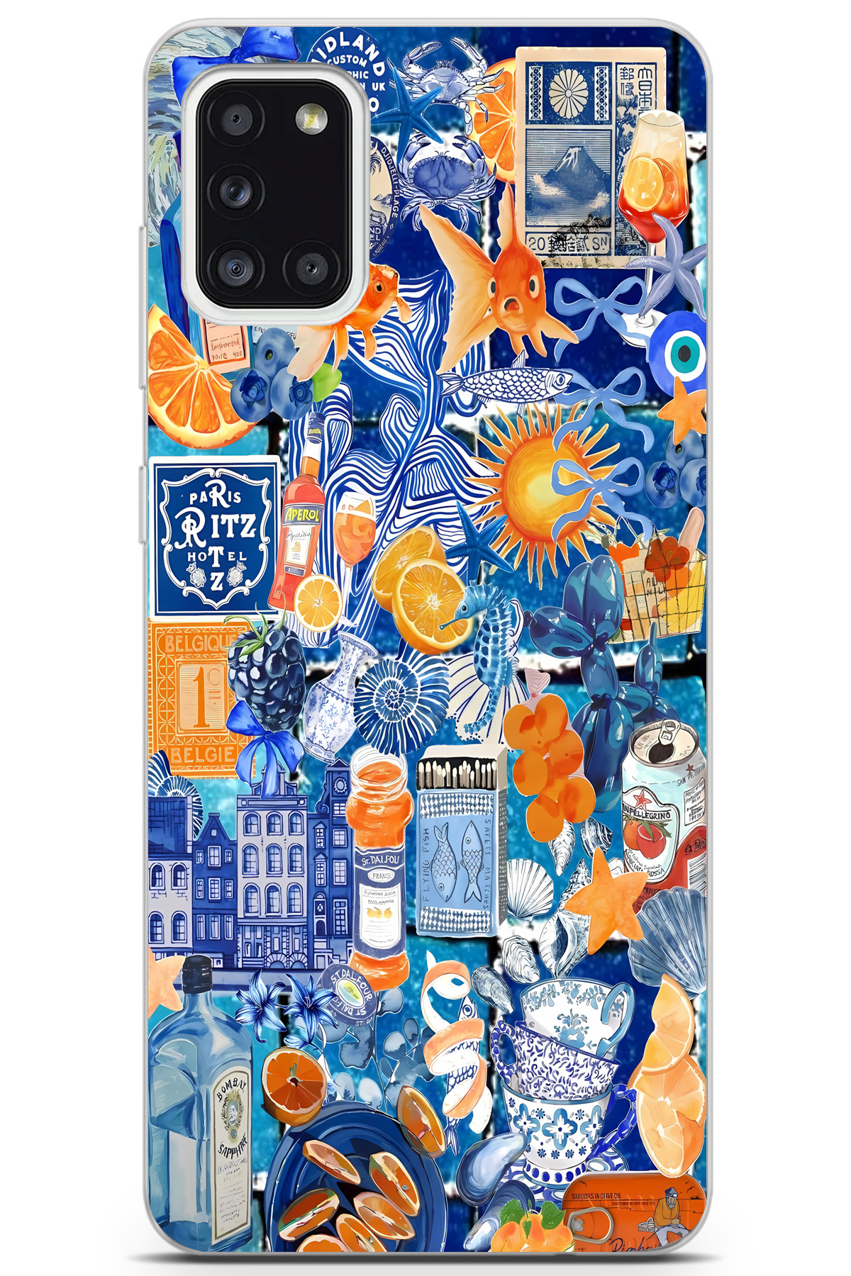 Samsung Galaxy A31 Compatible Printed Soft Silicone Transparent Phone Case