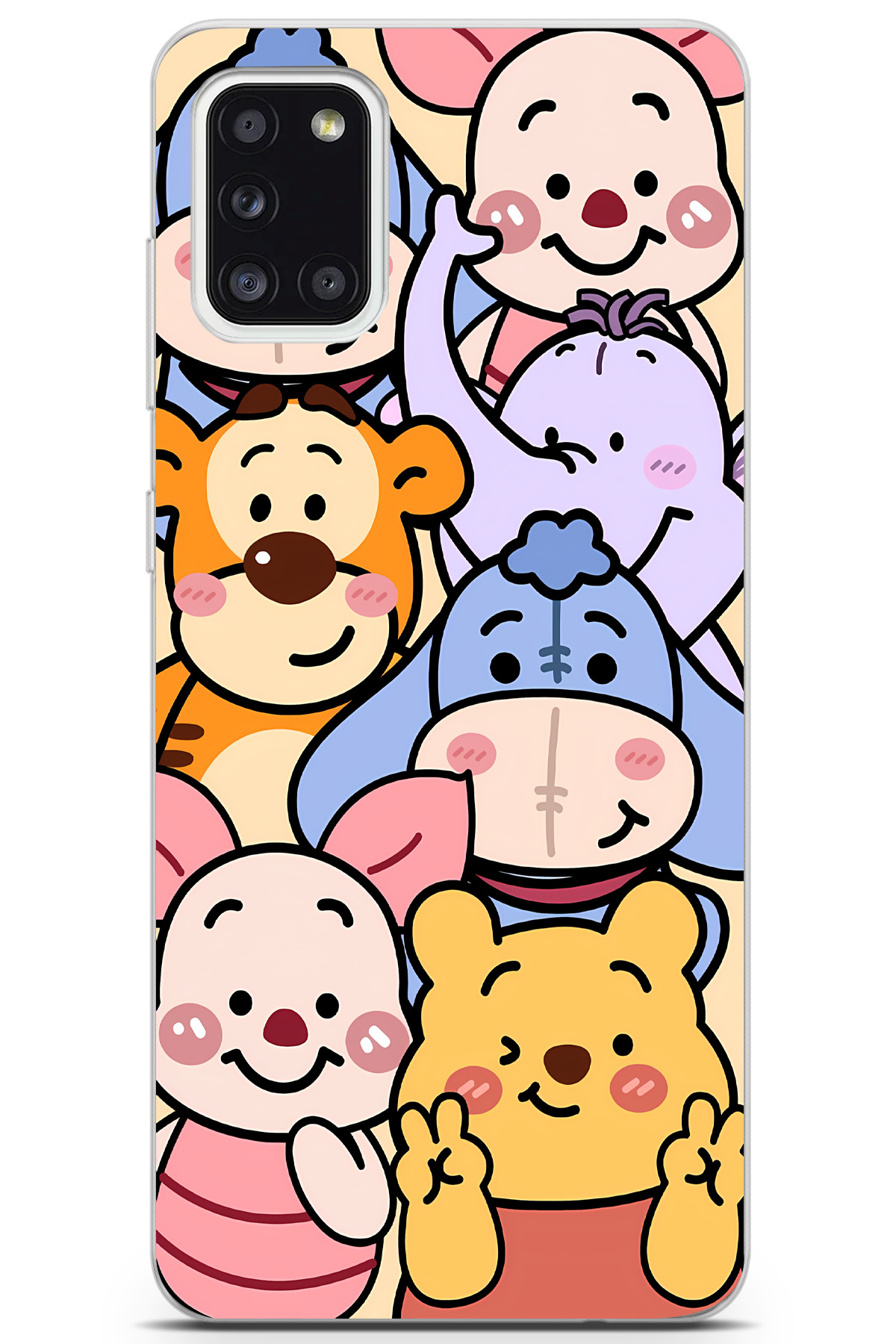 Samsung Galaxy A31 Compatible Printed Soft Silicone Transparent Phone Case