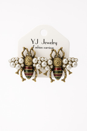 Özguş Arılı inci küpe