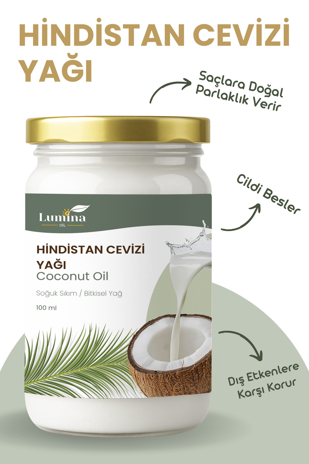 LUMİNAOİL Hindistan Cevizi Yağı 150 ml (Soğuk Sıkım)