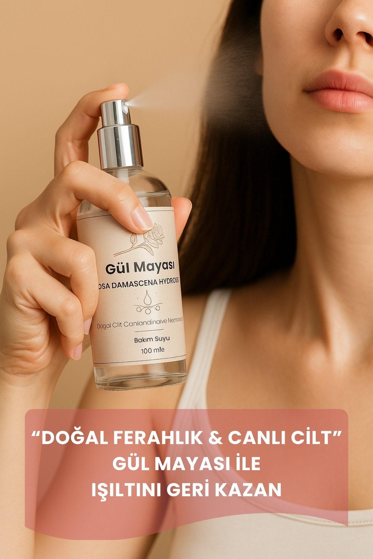 Gül Mayası 100 ml – Aydınlatıcı ve Sıkılaştırıcı Cilt & Saç Toniği Hidrosol — S25GMH100 — تصویر 2 از 5
