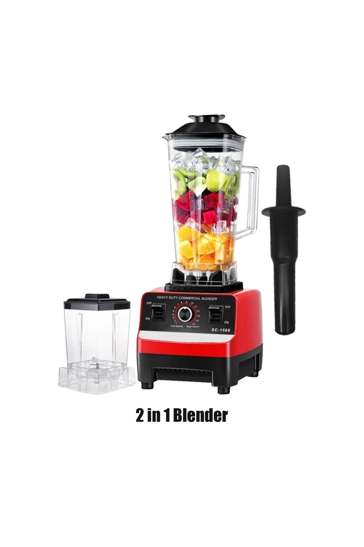 سماعة مجانية مع طقم مطبخ 3 في 1: خلاط 2 في 1 (1.5...