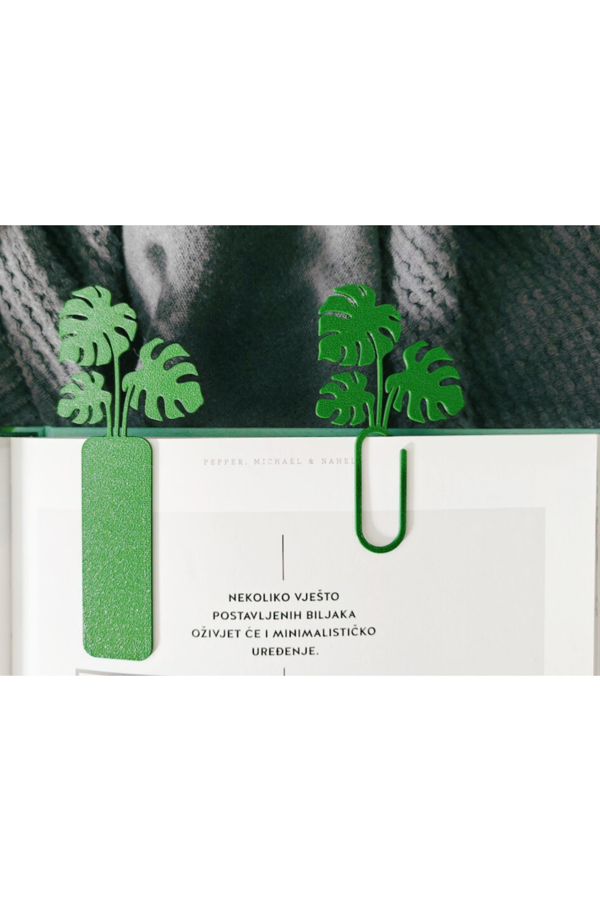 Fabrion Monstera Deve Tabanı Tasarımlı Metal Kitap Ayracı - Botanik Seri