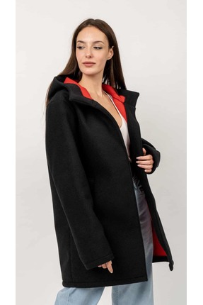 PETİZAN Unisex Kaban / Siyah-Kırmızı