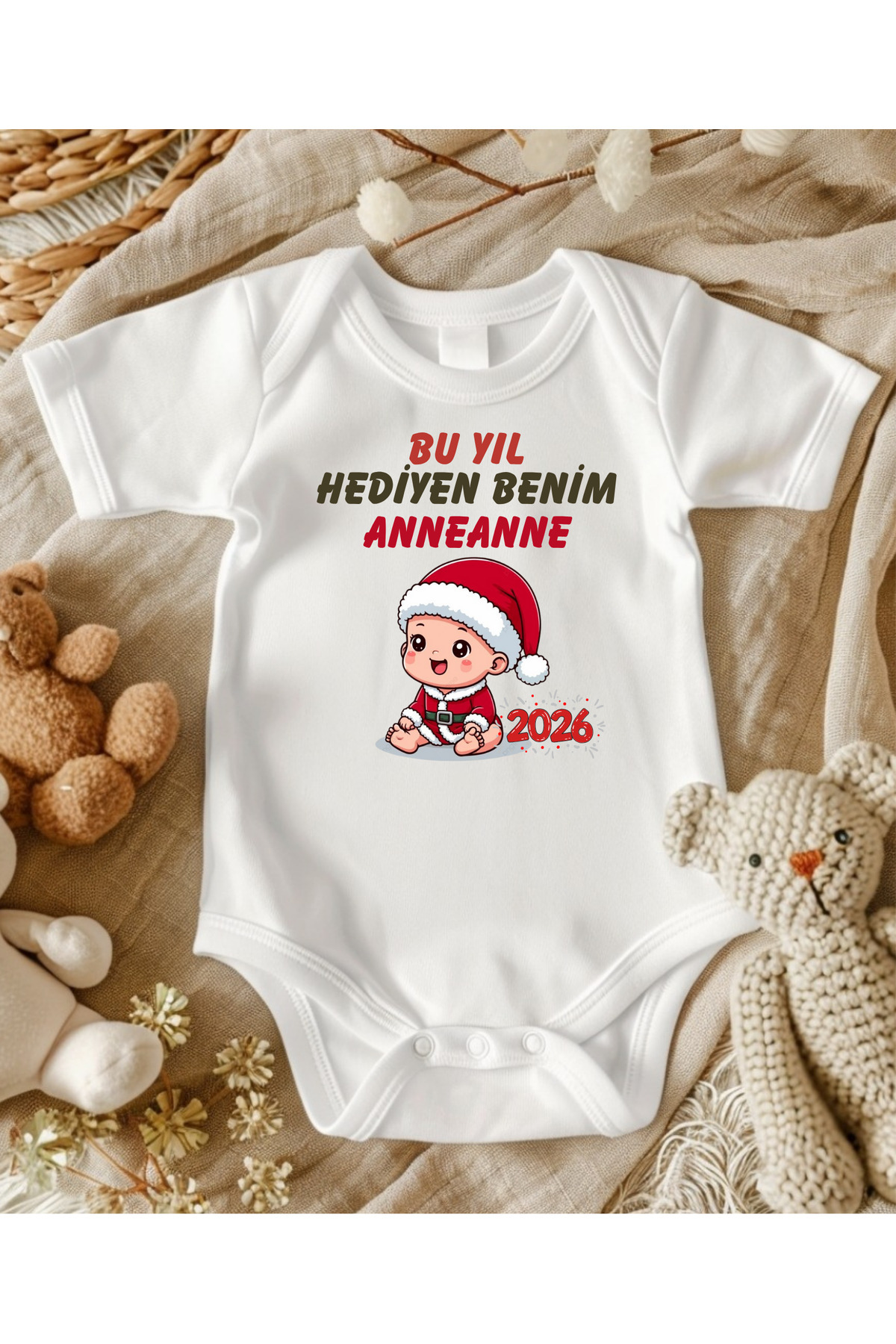 NEW YEAR CHRISTMAS THEMED BABY BODYSUIT NEW YEAR BABY GIFT