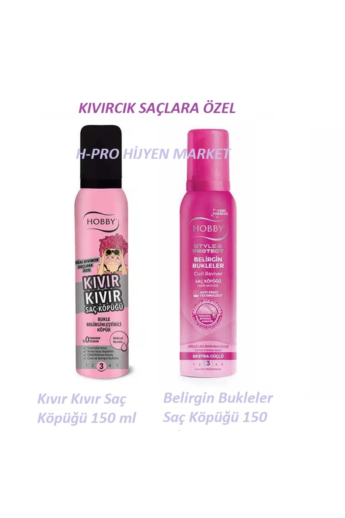 Hobby KIVIRCIK SAÇLARA ÖZEL KIVIR KIVIR VE BELİRGİN BUKLELER SAÇ KÖPÜĞÜ
