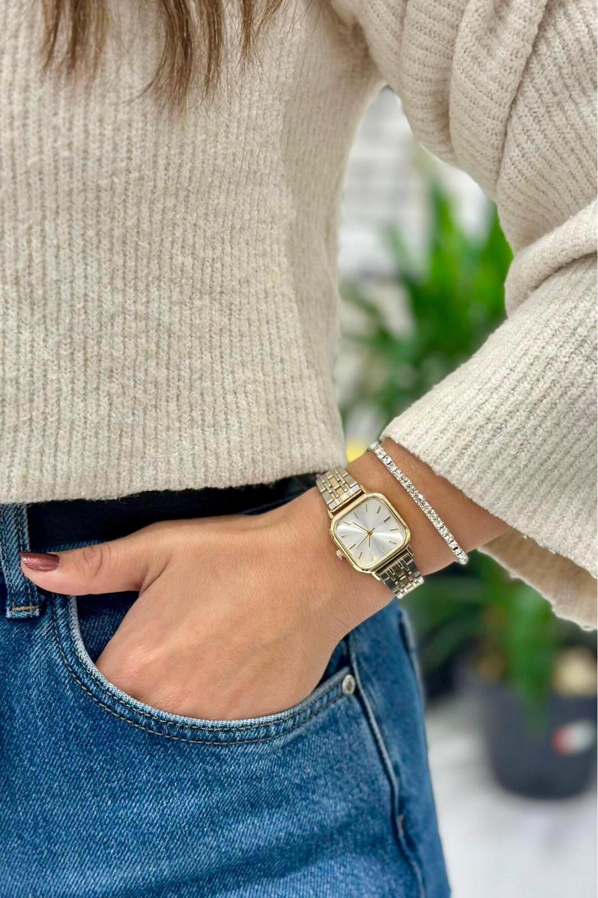 DEEPORA  KARE KASA KADIN KOL SAATİ - Görsel 2