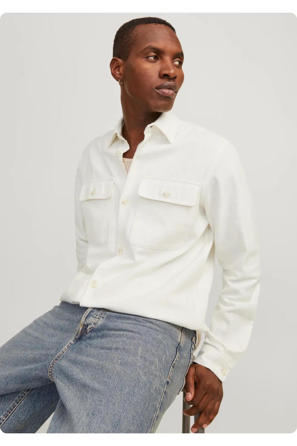 پیراهن مردانه راسته آستین بلند | جک اند جونز Jack & Jones 5SEGMBS37233 - تصویر 6
