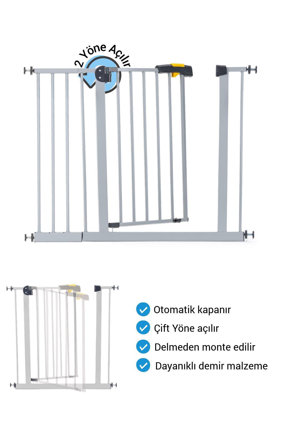 Wellgro Pro 95-100 cm Çocuk Güvenlik Kapısı, Merdiven Kapısı ve Korkuluk, Gri fotoğrafı 2 (önizleme)