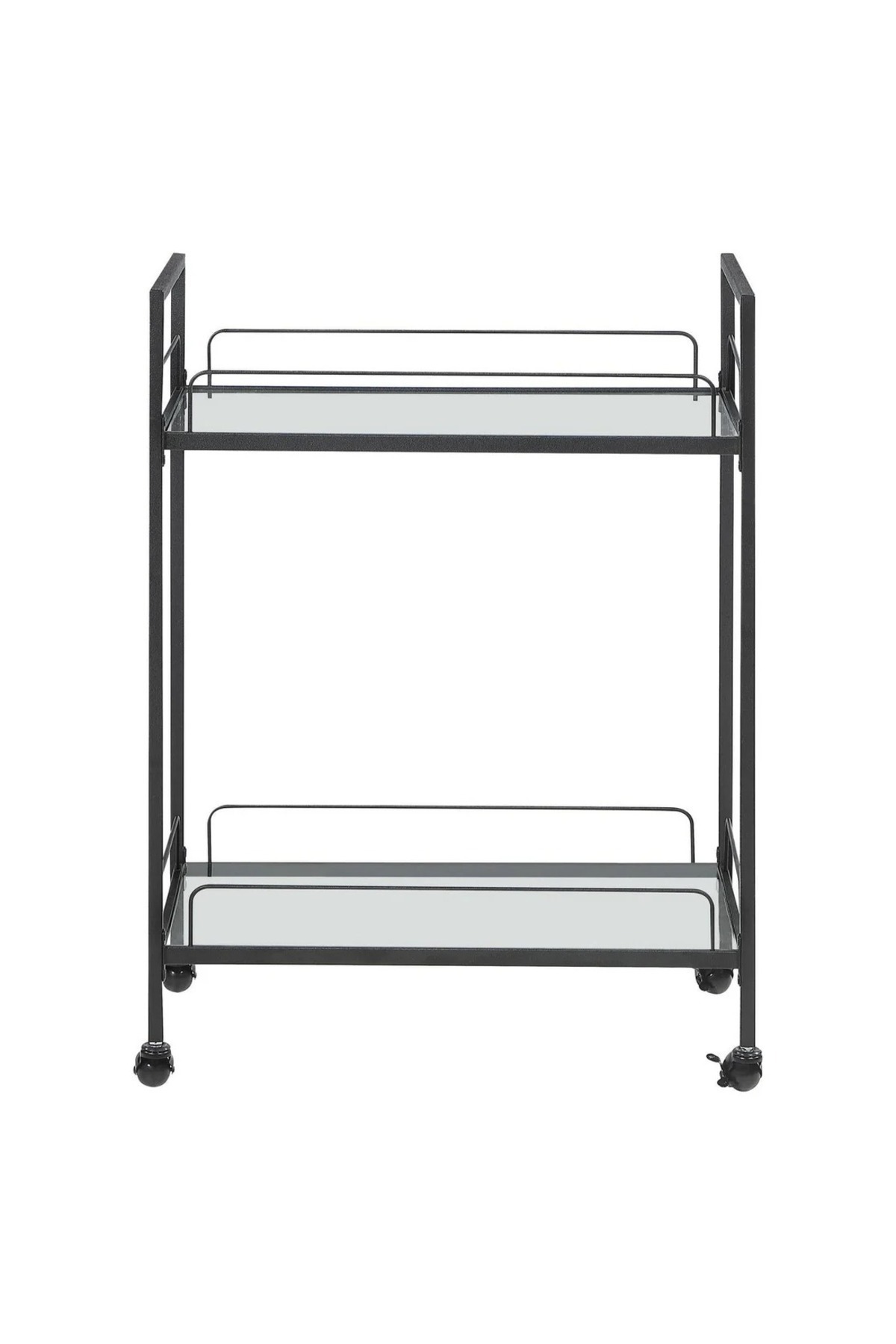 Empressco Şık Siyah Metal Servis Arabası, Sunum ve Hizmet İçin Ideal