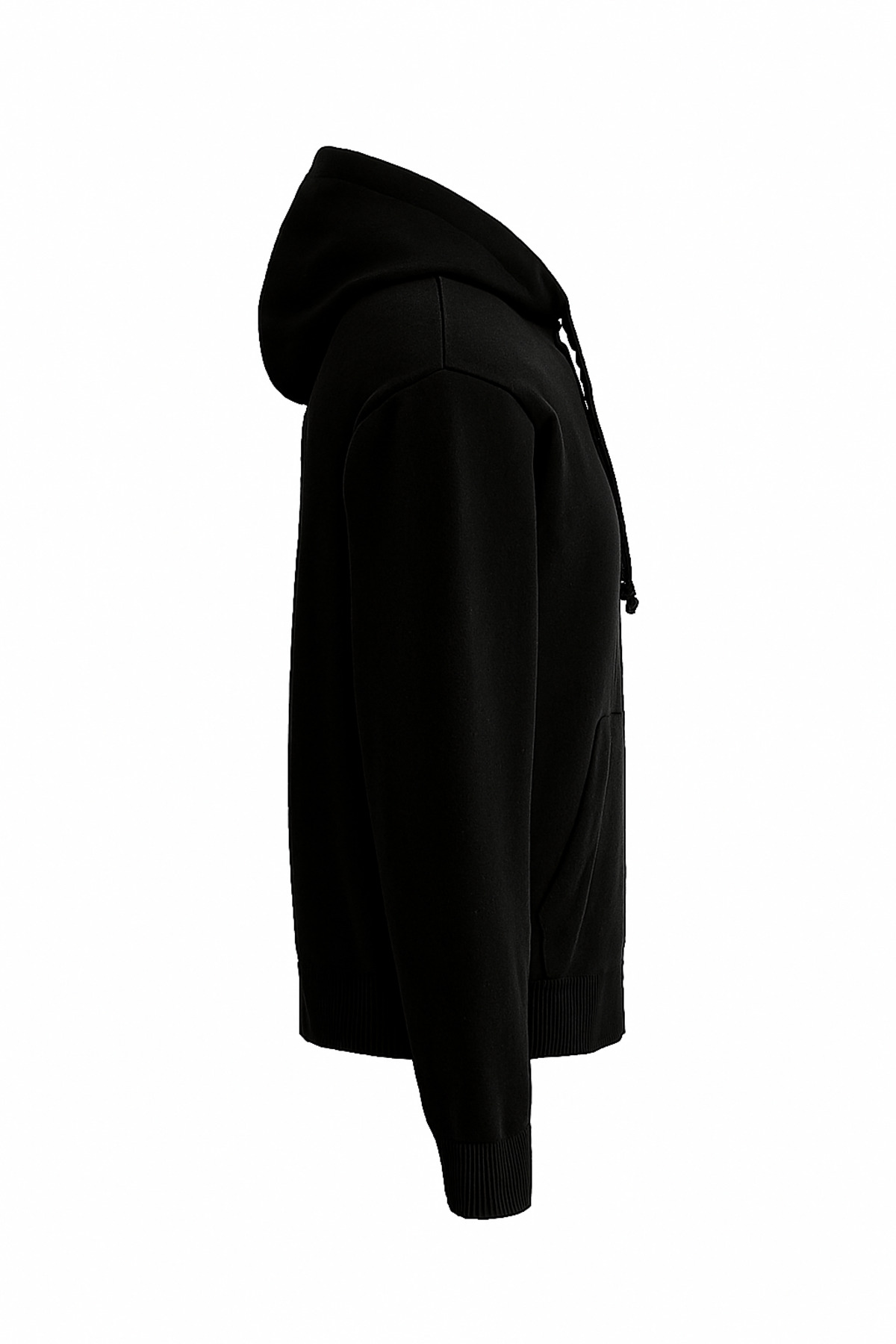 Erkek Slim Fit Fermuarlı Penye Siyah Hırka — مشکی DAWRAZZ-6101 — تصویر 3 از 4