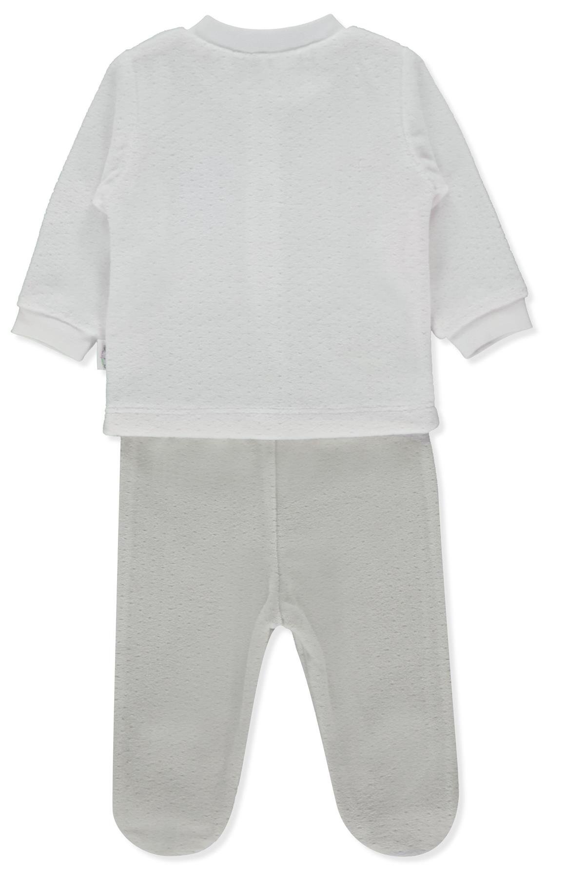 Bebetto KADİFE PATİKLİ PİJAMA TAKIMI 2Lİ (MY LITTLE ONE) GRİ fotoğrafı 2 (önizleme)