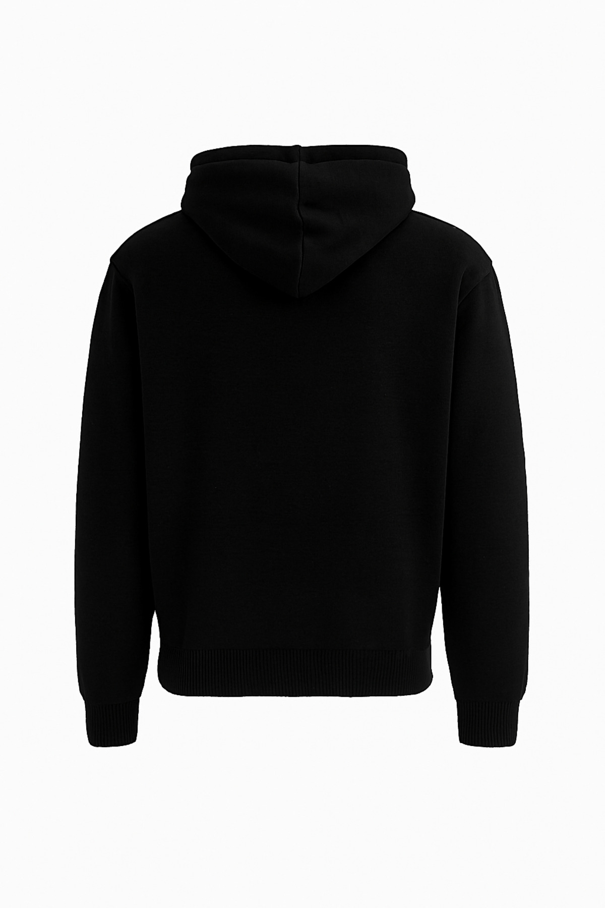 Erkek Slim Fit Fermuarlı Penye Siyah Hırka — مشکی DAWRAZZ-6101 — تصویر 4 از 4