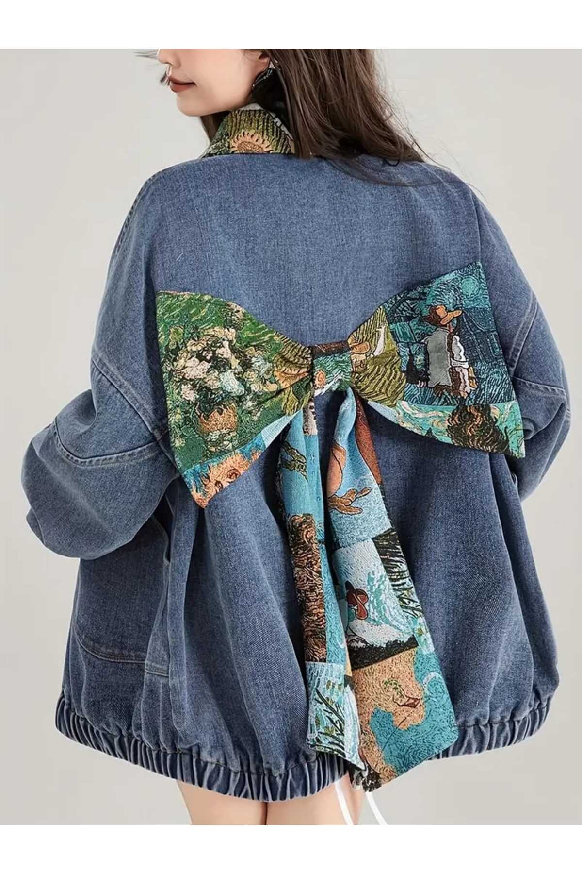 Semesia  Oversize Denim Ceket - Görsel 4