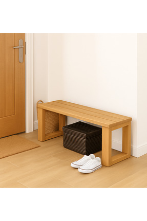 DizyWood El Yapımı Ahşap Bank 80x30x43 cm – Masif Ahşap Oturma Bankı, Dekorat...