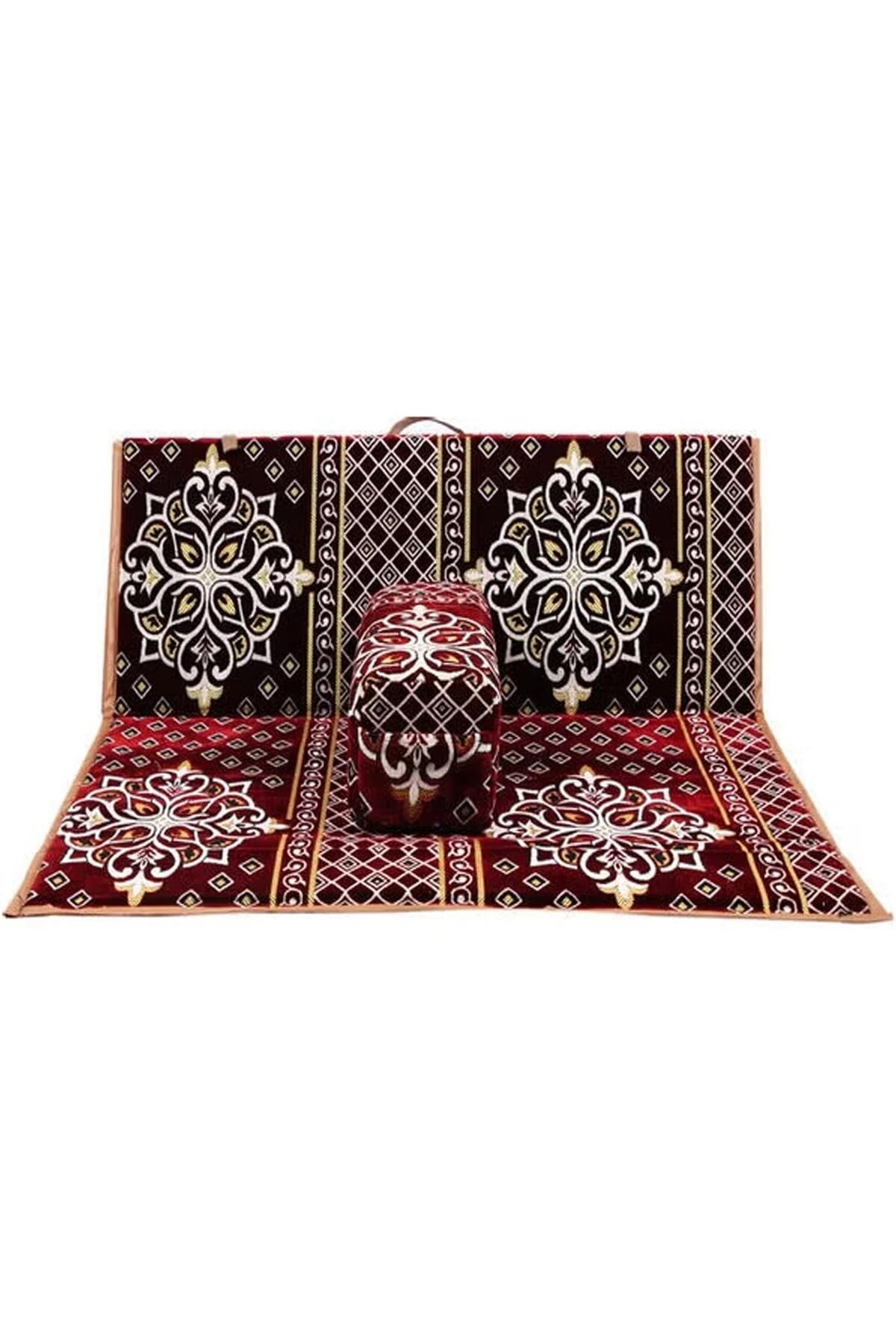 كرسي أرضي قابل للطي والتعديل للبر و اللنزهات والتخييم والشاطئ,قماش ناعم مزخرف