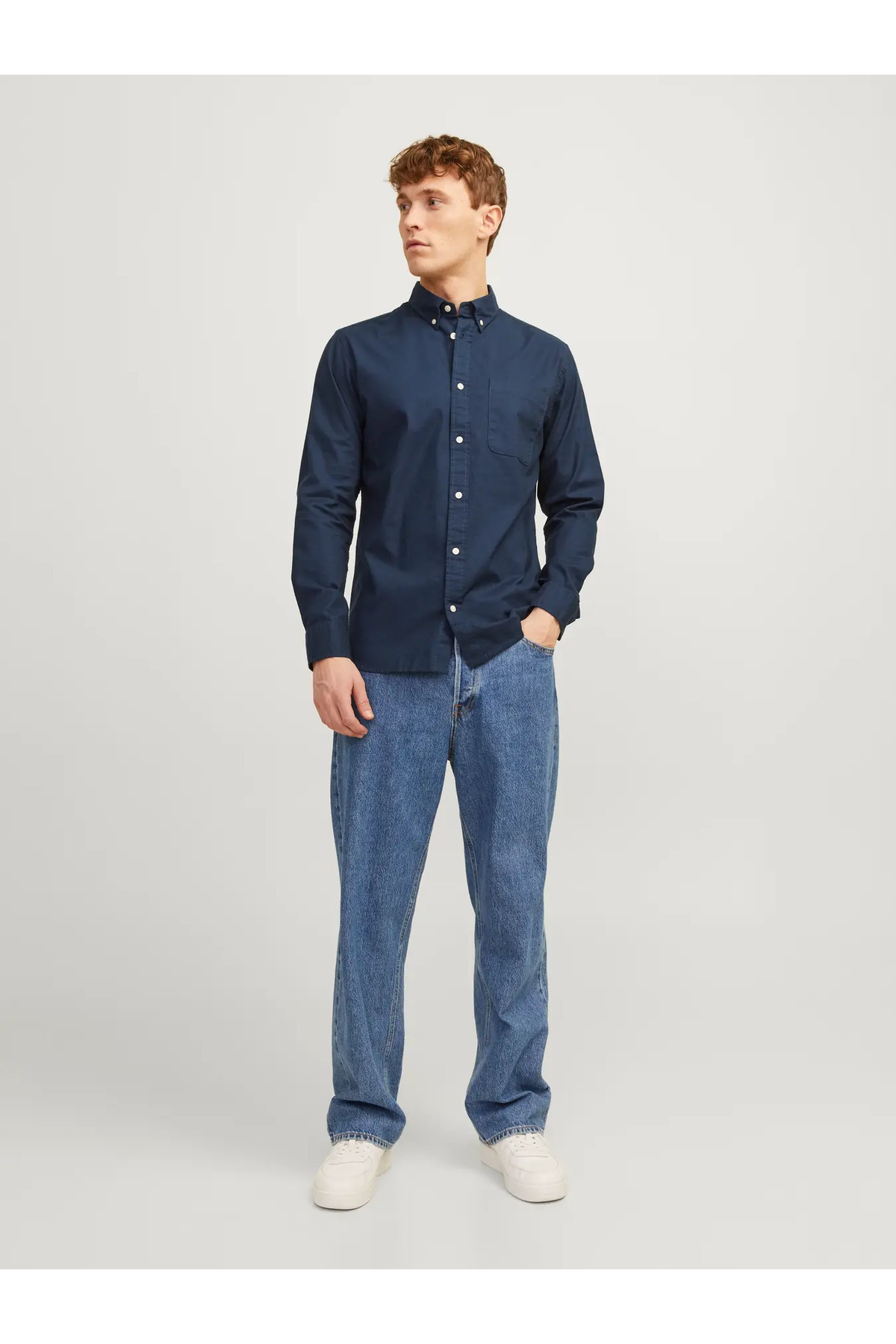پیراهن مردانه راسته آستین بلند | جک اند جونز Jack & Jones 12192150 - تصویر 2