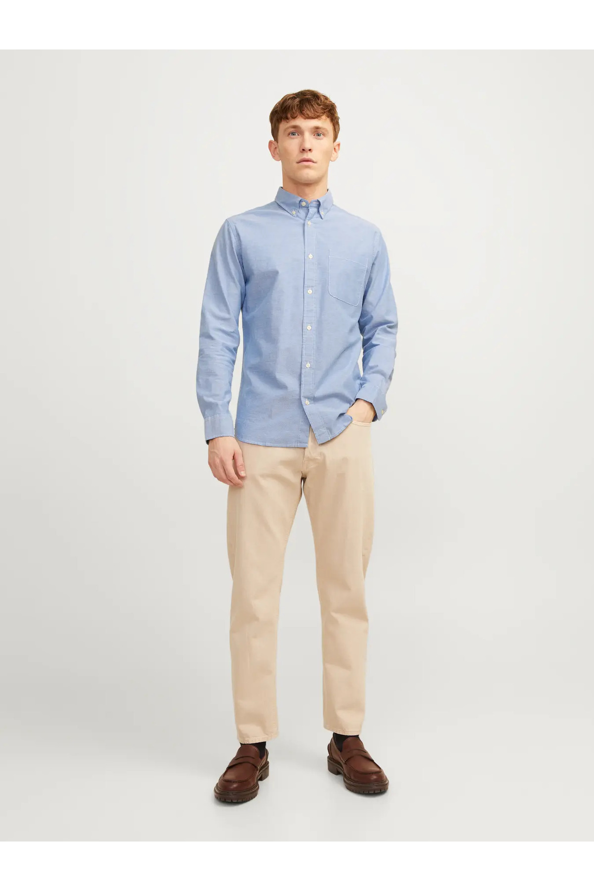 پیراهن مردانه راسته آستین بلند | جک اند جونز Jack & Jones 12192150 - تصویر 2