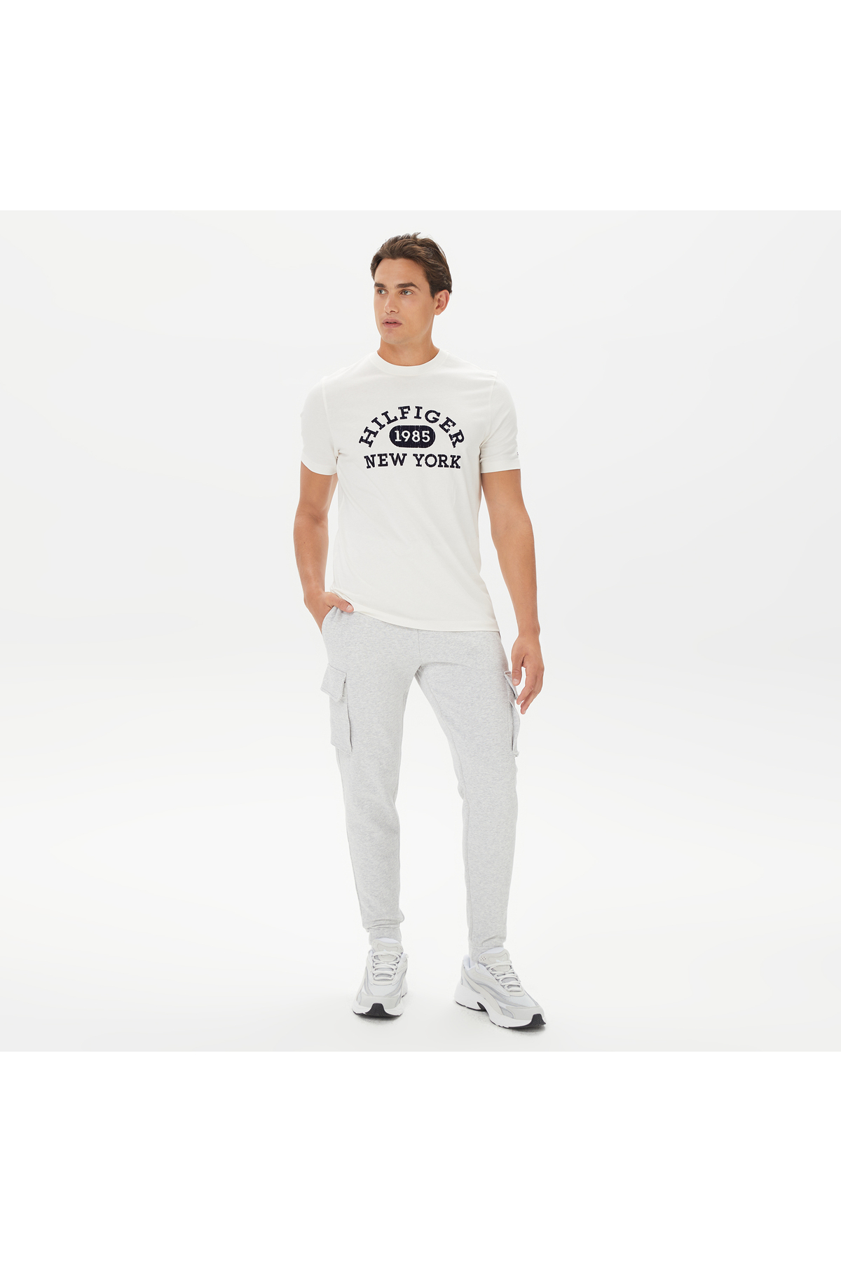 تامی هیلفیگر شلوار ورزشی مردانه سفید Reg Xs Badge Cargo