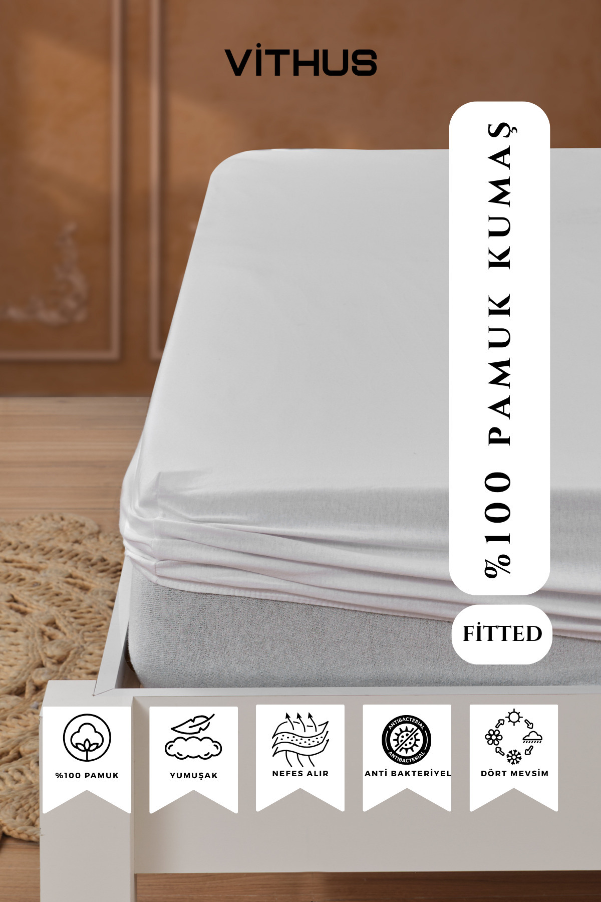 100% Cotton Combed Cotton Elastic Sheet Single, Double and Plus Size