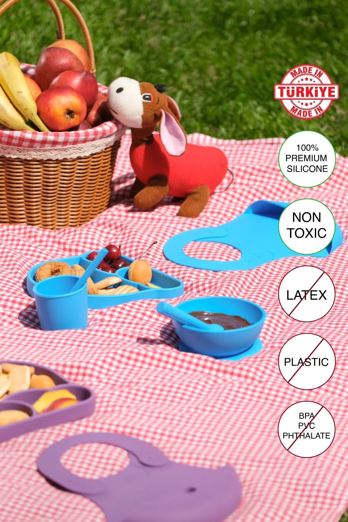 niloyuncak Mama Seti Silikonlu Vakum Sistemli Premium Seri - 6 parça yeşil